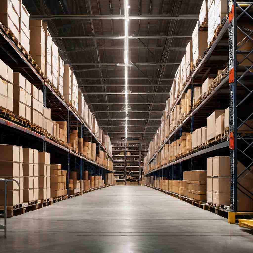 Preview of Warehouse aisle between tall (JPEG q25)
