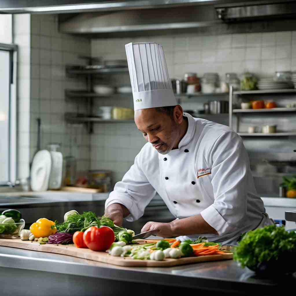 Preview of Wheelchair user chef at a (JPEG q25)