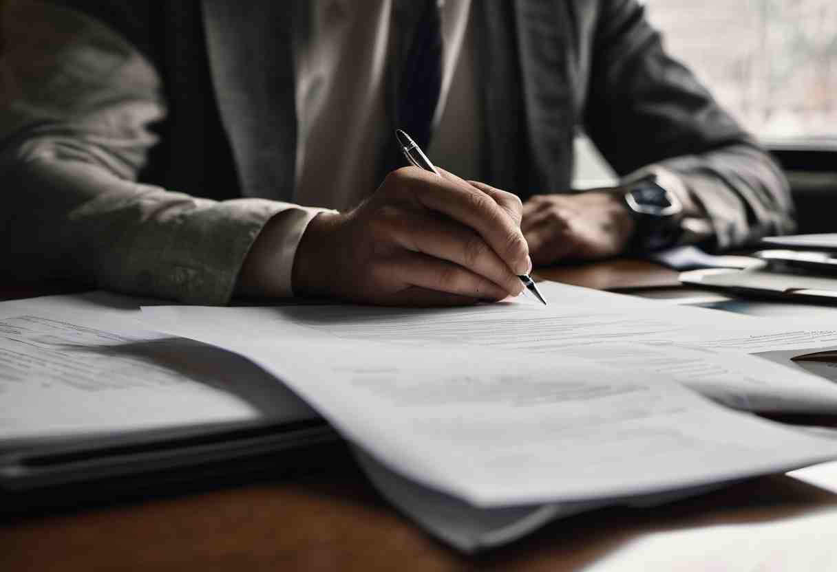 Preview of A person's hands signing a (JPEG q25)
