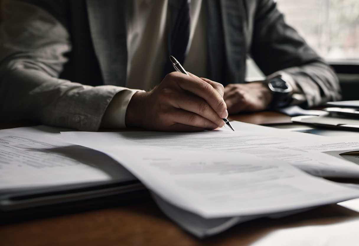 Preview of A person's hands signing a (JPEG q50)