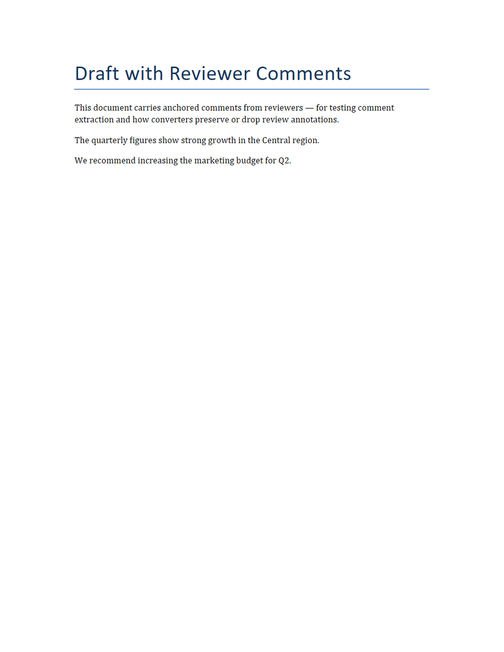 Rendered preview of DOCX with Comments