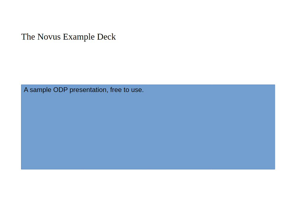 Rendered preview of ODP: OpenDocument Presentation