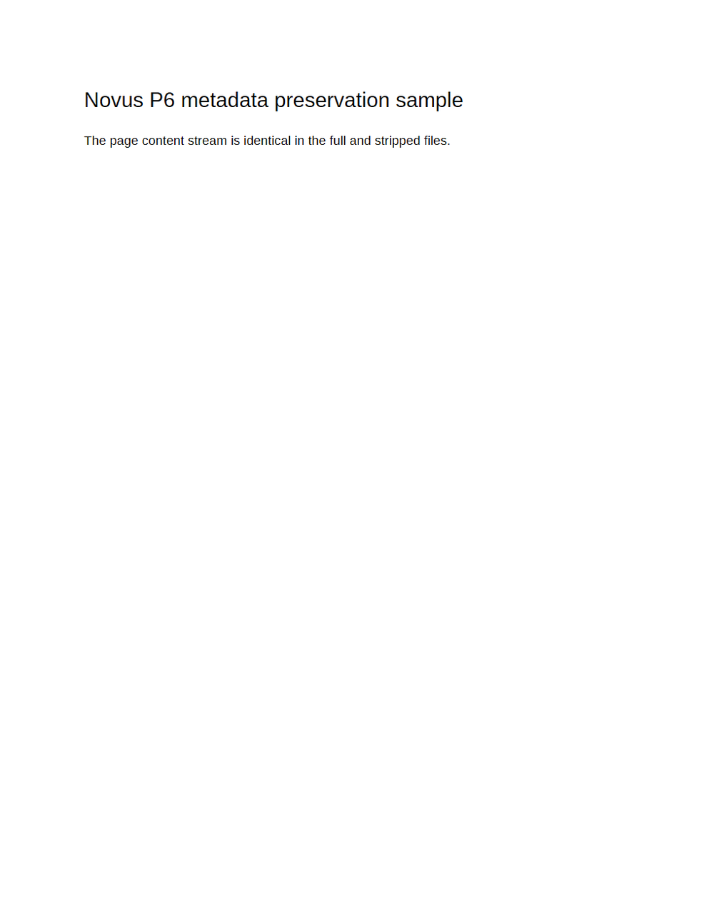 Rendered preview of PDF with Info Dictionary and XMP