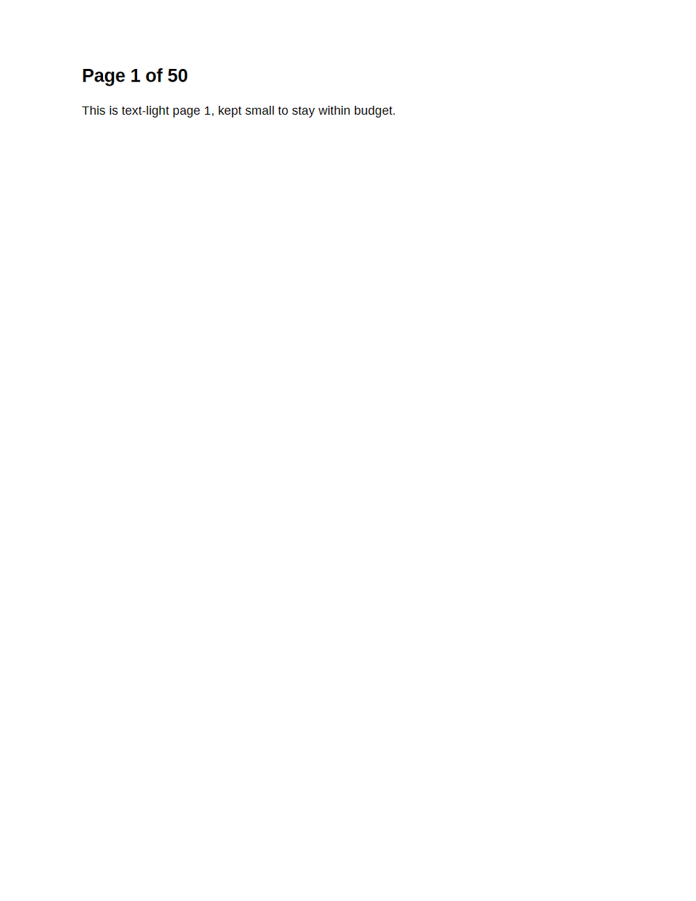 Rendered preview of 50-Page PDF (text-light)
