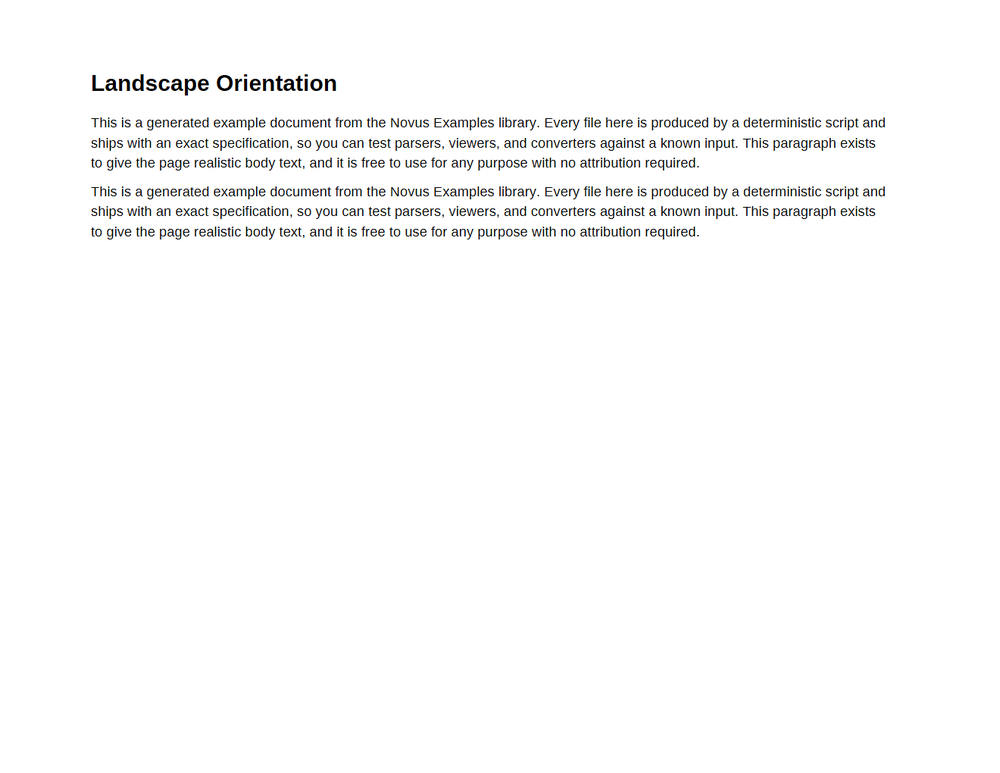 Rendered preview of Landscape PDF