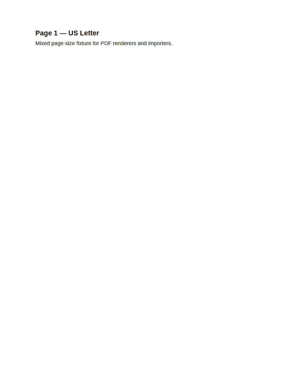 Rendered preview of PDF with Mixed Page Sizes