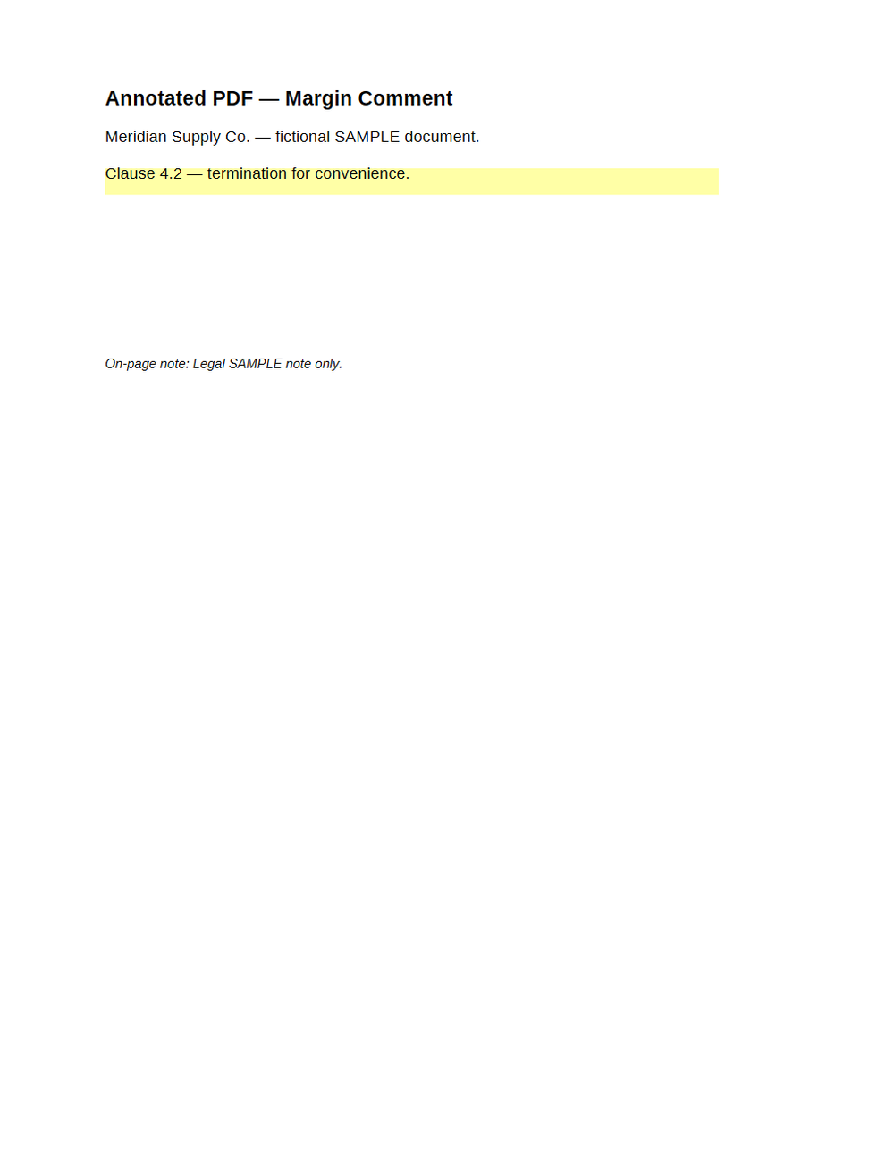Rendered preview of PDF Annotations: Margin Comment