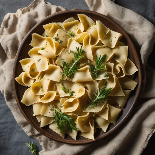Rendered preview of Overhead plate of fresh pasta with (heic)