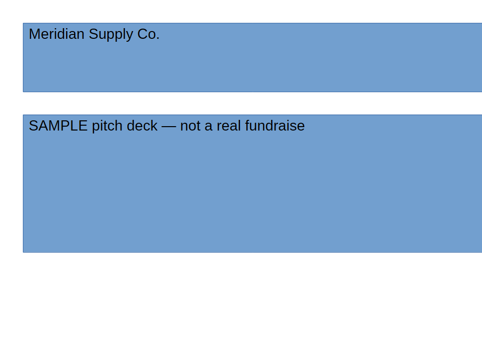 Rendered preview of Pitch Deck (ODP, SAMPLE)