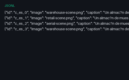 Preview of Multilingual Captions: ES (JSONL)