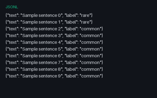 Preview of Classification Dataset: Imbalanced (JSONL)