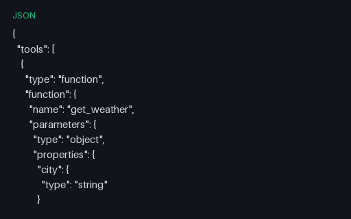 Preview of OpenAI Tools Schema (JSON)