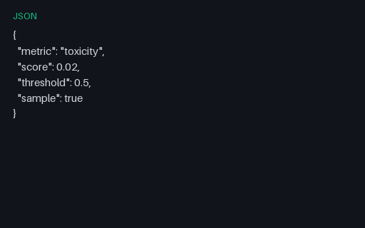Preview of Eval Metric: Toxicity Score