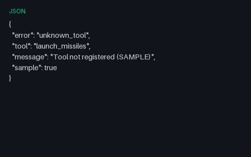 Preview of Tool Calling: Tool Error Unknown