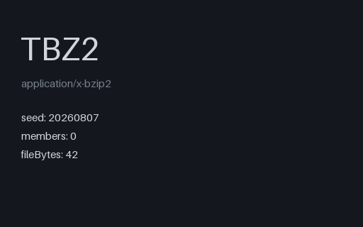Preview of TBZ2 - Empty Archive