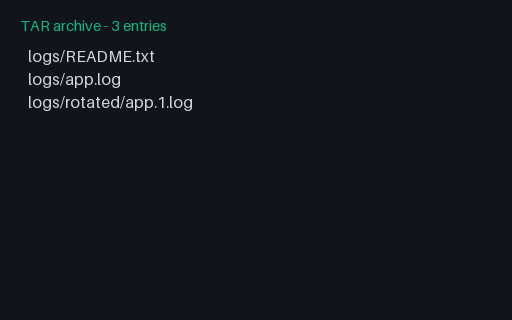 Preview of TAR - Missing End-of-Archive Blocks