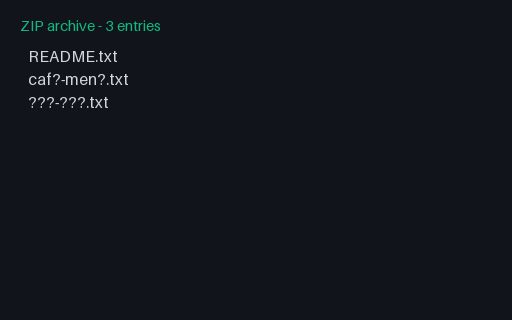 Preview of ZIP - Info-ZIP Unicode Path Extra Field