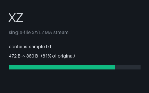 Preview of XZ - XZ Single File
