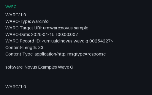Preview of WARC: Multi-Record SAMPLE