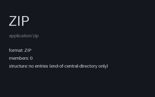 Preview of ZIP - Empty Archive