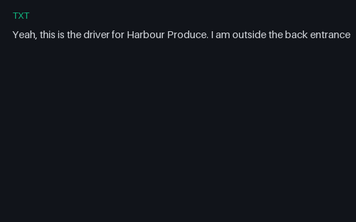 Preview of Delivery driver: reference script