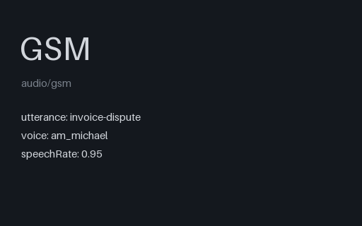 Preview of Invoice dispute: codec gsm 8k