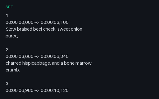 Preview of Menu narration: timed captions
