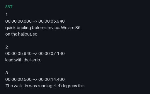 Preview of Staff briefing: timed captions