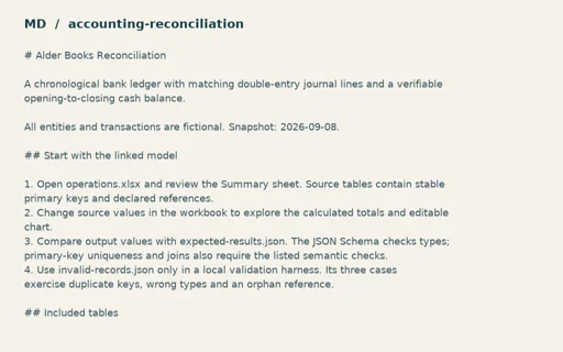 Preview of Alder Books Reconciliation: Workflow and import guide
