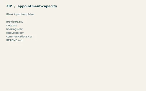 Preview of Juniper Fitness and Clinic Administration: Blank input table templates