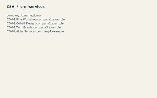 Preview of Tern Client Services: Generic primary records CSV