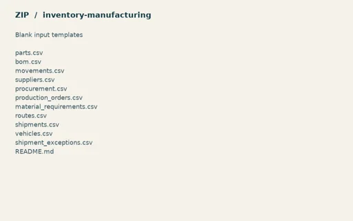 Preview of Pine Assembly Workshop: Blank input table templates