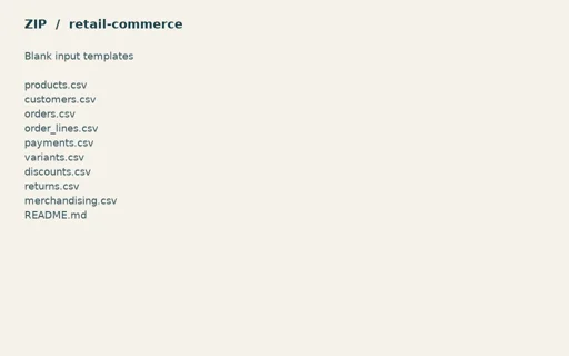 Preview of Fieldnote Supply Shop: Blank input table templates