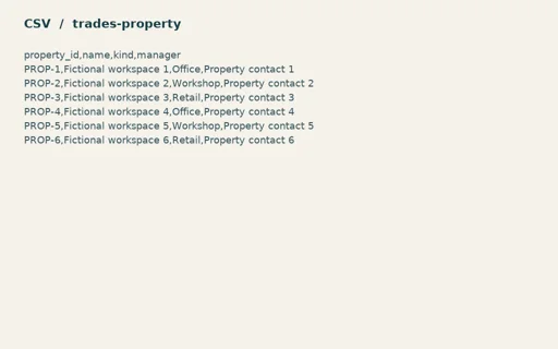 Preview of Pine Property Services: Generic primary records CSV