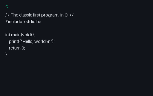 Preview of C: Hello World