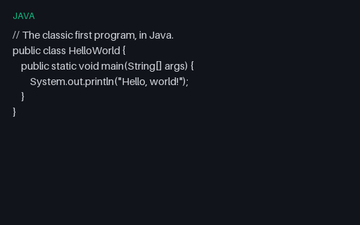 Preview of Java: Hello World