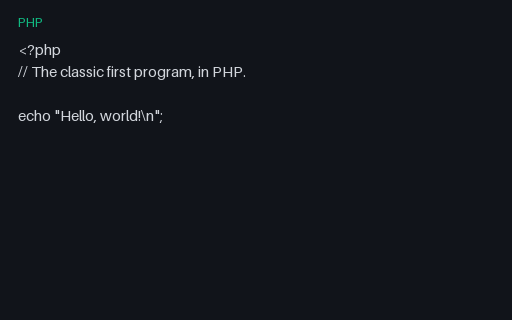 Preview of PHP: Hello World