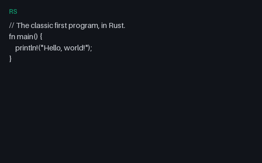 Preview of Rust: Hello World