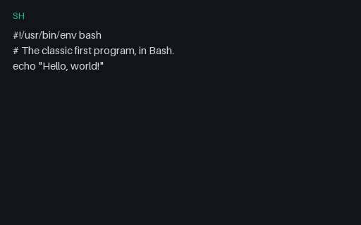 Preview of Shell: Hello World