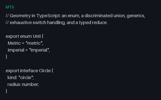 Preview of TypeScript: Shapes (union, generics, enum)