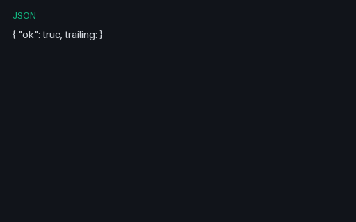 Preview of JSON: Intentionally Invalid (Lint Fixture)
