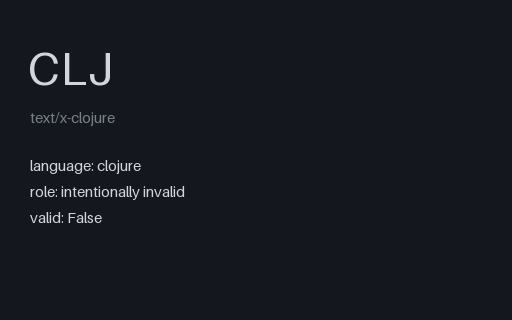 Preview of Clojure: Intentionally Invalid