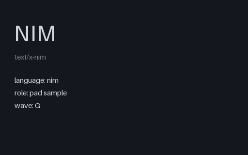 Preview of Nim Template SAMPLE