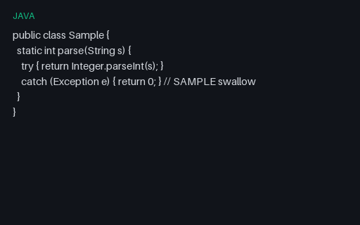 Preview of Java Lint Invalid: Empty Catch Invalid