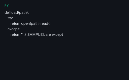Preview of Python Lint Invalid: Bare Except Invalid
