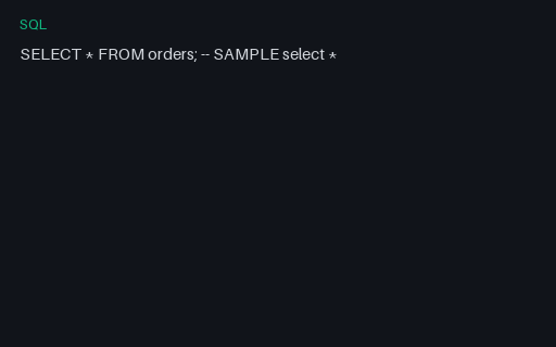 Preview of SQL Lint Shape: Select Star Invalid