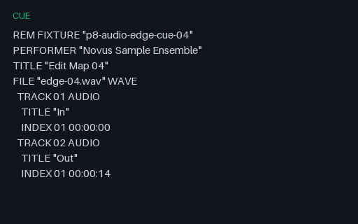 Preview of Audio Edit CUE Sheet 04
