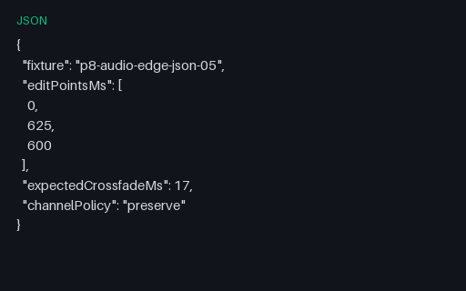 Preview of Audio Edit Metadata JSON 05