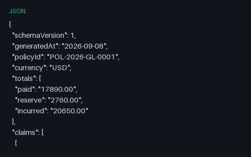 Preview of Pine Property Services: Claim register JSON