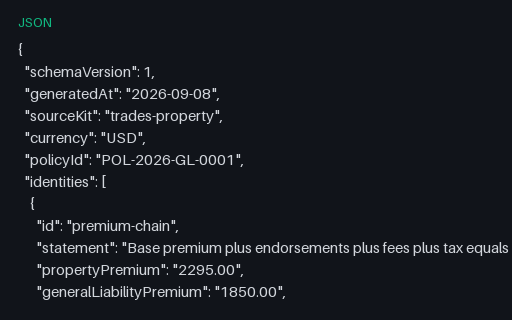 Preview of Pine Property Services: Insurance reconciliation identities